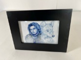 GAME OF THRONES - JON SNOW ART PRINT (FRAMTED) 4x6