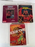 RPG GAMES ASSORTED - (1) THE GAME OF EVIL SPIRITS DEOMONS (1) RESCURE FROM