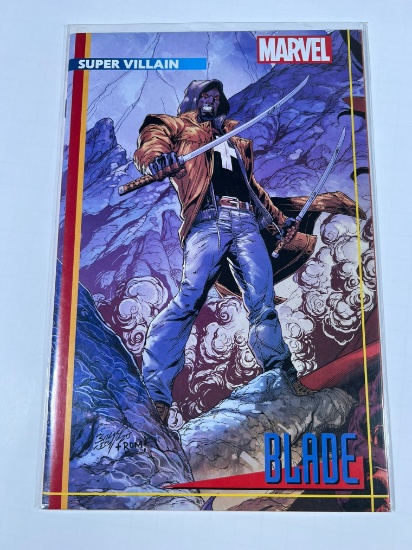 HEAROES REBORN #1 - BLADE SUPER VILLAIN TRADING CARD VARIANT