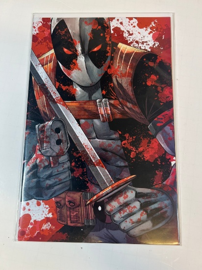 DEADPOOL BADDER BLOOD #1 - VIRGIN BATTLE DAMAGED VARIANT