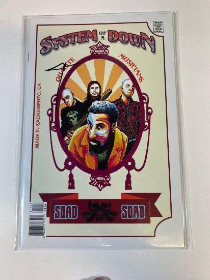 (SIGNED) SYSTEM OF A DOWN - BY JOHN DOLMAYAN WITH COA