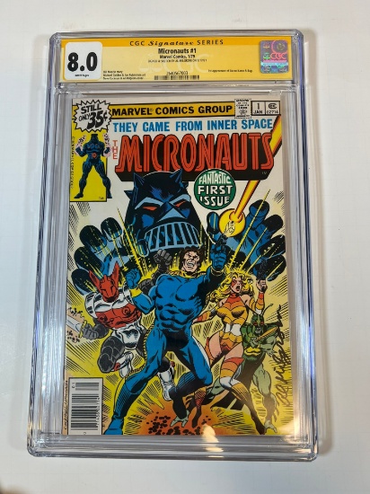 MIRCONAUTS #1 - CGC SIGNATURE SERIES 8.0 - SIGNED AL MILGROM (1ST APP OF BA