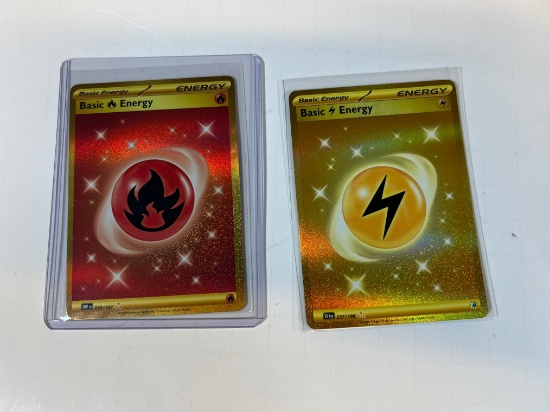 POKEMON CARDS - SR GOLD ENERGY CARDS - FIRE/ELECTRIC