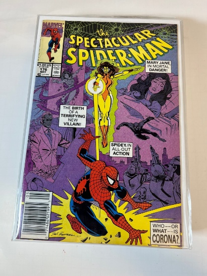 THE SEPCTACULAR SPIDER-MAN #176 - (1ST APP OF CORONA) -  NEWSTAND