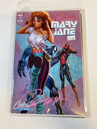 (SIGNED) THE AMAZING MARY JANE #1 VARIANT  - J SCOTT CAMPBELL.COM EXCLUSIVE