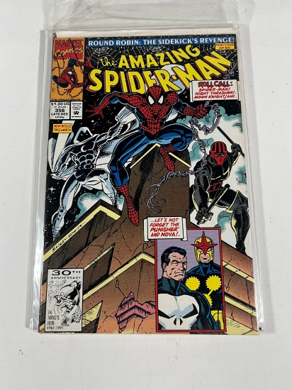 THE AMAiNG SPIDER-MAN #356 (APP OF MOON KNIGHT, PUNISHER, NIGHT THRASHER +
