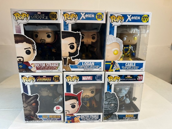 FUNKO POP MARVEL ASSORTED - DR. STRANGE, LOGAN, CABLE, KORGE, ETC