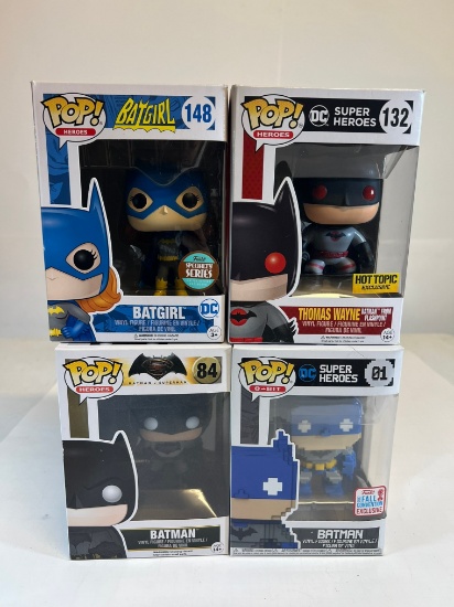 FUNKO POP ASSORTED DC - BATGIRL, THOMAS WAYNE, BATMAN 8-BIT EXCLUSIVE, BATM
