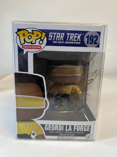 STAR TREK NEXT GENERATION FUNKO POP - GEORDI LA FORGE #192 (SIGNED)