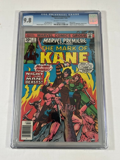 MARVEL PREMIERE #33 MARK OF KANE - CGC GRADE 9.8 - (SOLOMON KANE APP. ADAPT
