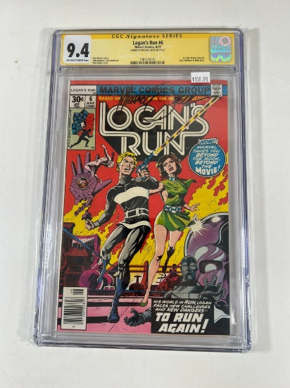 LOGAN'S RUN #6 - CGC SIGNATURE SERIES 9.4 - (BY MICHAEL ZECK) - 1ST SOLO TH