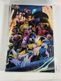 MIGHTY MORPHIN POWER RANGERS/ TMNT #1 - BLACK & WHITE VARIANT