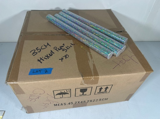 CONFETTI STICKS - 35cm MIXED(COLORS)
