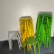 METAL STOOLS - GREEN, YELLOW, WHITE