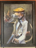 FRAMED GICLEE - LONLEY DOG 