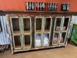 HANDPAINTED RUSTIC WOOD SIDEBOARD CABINET - 72