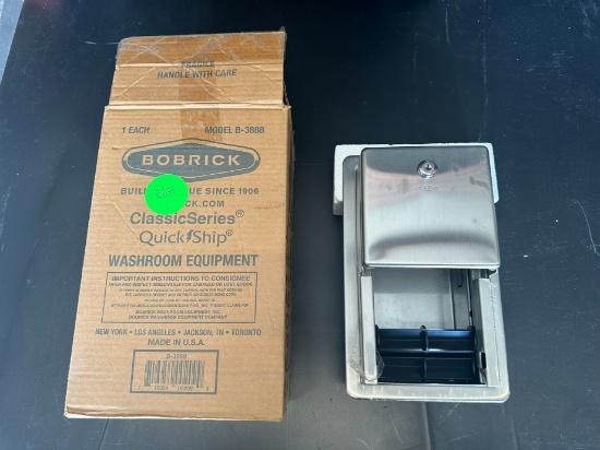 BOBRICK B3888 CLASSIC SERIES TOILET PAPER, DOUBLE ROLL VERTICAL - STAINLESS