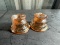 CARNIVAL GLASS CANDLE STICKS