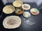 ASSORTED - PORCELAIN PLATES, PLATTERS, (HOMER LAUGHLIN), PIG PLATE, CUT GLA