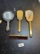 VINTAGE VANITY MIRRORS, BRUSH, COMB