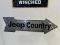 JEEP COUNTRY - DIAMOND PLATE STYLE METAL SIGN