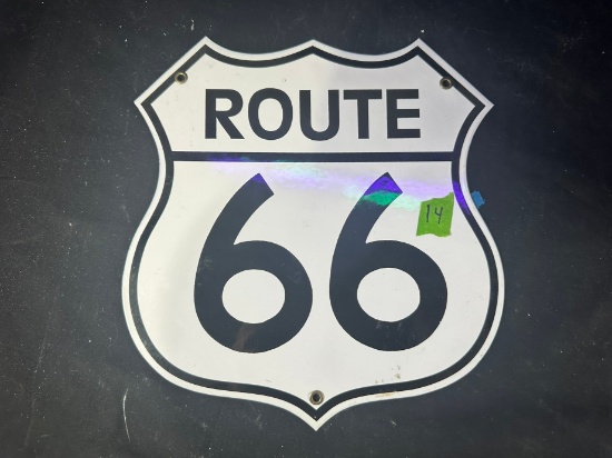 VINTAGE ROUTE 66 METAL SIGN