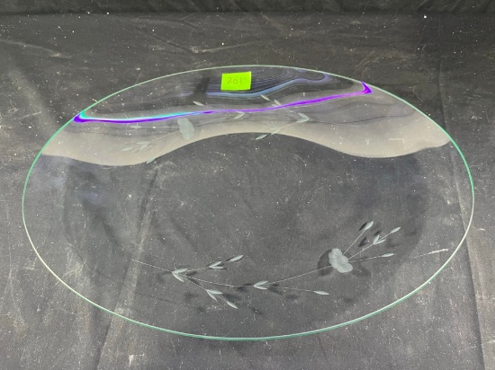 PRINCESS HOUSE INC ETCHED GLASS PLATTER