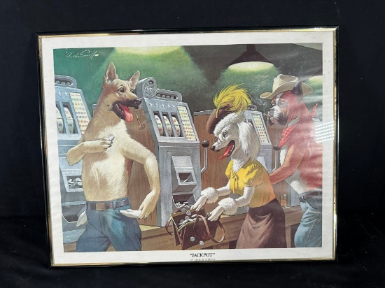 "JACKPOT" BY ARTHUR SARNOFF - FRAMED PRINT