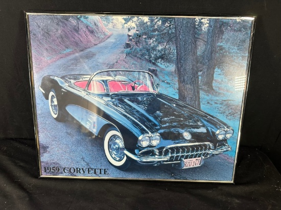 1959 CORVETTE PRINT - FRAMED
