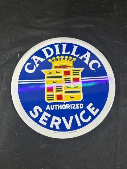 VINTAGE METAL CADILLAC AUTHORIZED SERVICE SIGN
