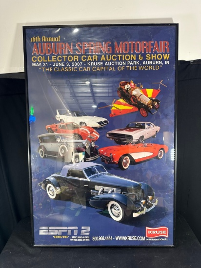 16TH ANNUAL AUBURN SPRING MOTORFAIR COLLECTOR CAR AUCTION & SHOW POSTER - K