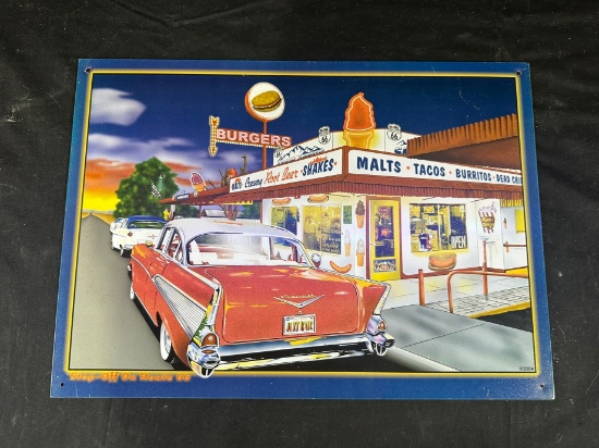 STOP-OH ON ROUTE 66 - VINTAGE METAL SIGN