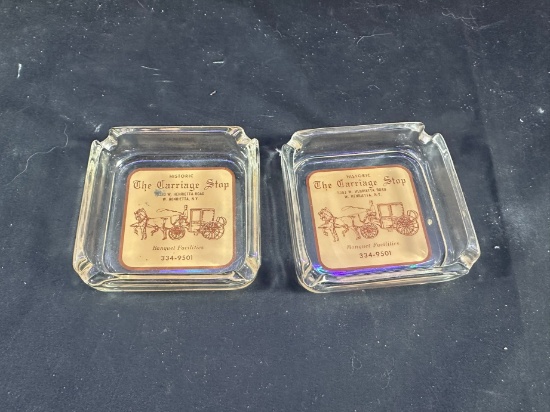 HISTORIC "THE CARRIAGE STOP" ASH TRAYS