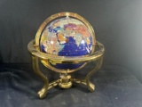 VINTAGE BRASS ATLAS / GEMSTONE WORLD GLOBE