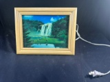 VINTAGE LIGHT UP TABLE TOP MOVING WATERFALL DISPLAY