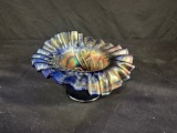 FENTON CARNIVAL GLASS DISH (FLOWERING DILL)