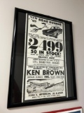 VINTAGE 69' PLYMOUTH ROAD RUNNER FRAMED POSTER