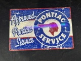 APPROVED PONTIAC SERVICE METAL SIGN