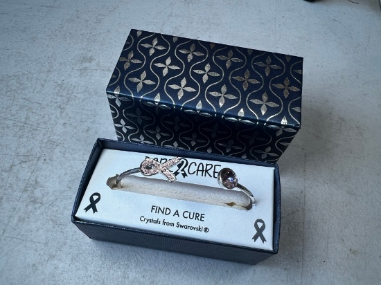 CARE 2 CARE "FIND A CURE" BRACELT CRYSTALS FROM SWAROVSKI