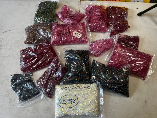 BAGS ASSORTED CRYSTALS - PINKS, RED, ETC