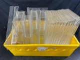 LOT - ASSORTED LUCITE RETAIL SIGN HOLDERS