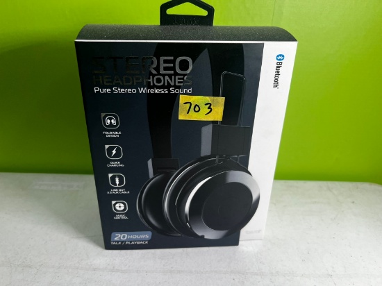 STEREO HEADPHONES PURE STEREO WIRELESS SOUND HEADPHONES