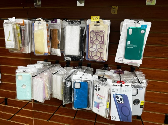 IPHONE CASES ASSORTED - IPHONE 12, 7/8, X, 12 PRO MAX, ETC