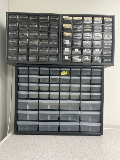 PARTS CABINETS WITH ASSORTED PARTS