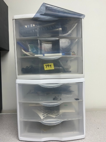 STORAGE CABINETS - WITH ASSORTED PARTS