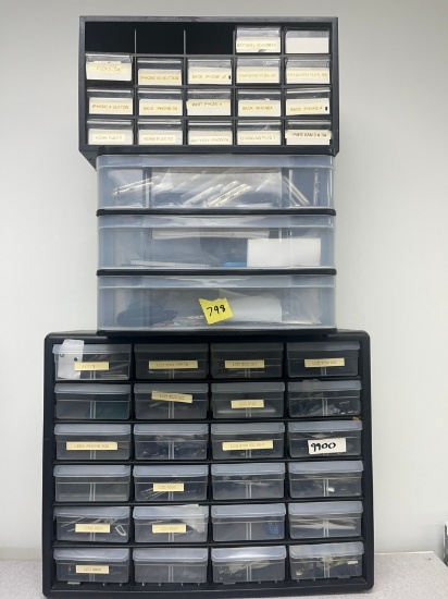 PARTS CABINETS WITH ASSORTED PARTS