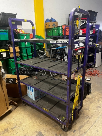 PURPLE UTILITY CART (MISSING ONE CASTER) - HEAVY DUTY