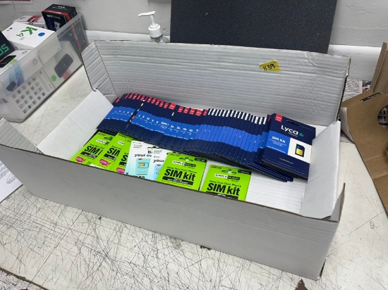 SIM CARDS ASSORTED (LYCA MOBILE, SIMPLE MOBILE, ETC)