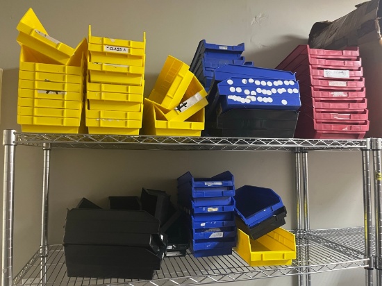 PARTS BINS ASSORTED - YELLOW, RED, BLUE, BLACK