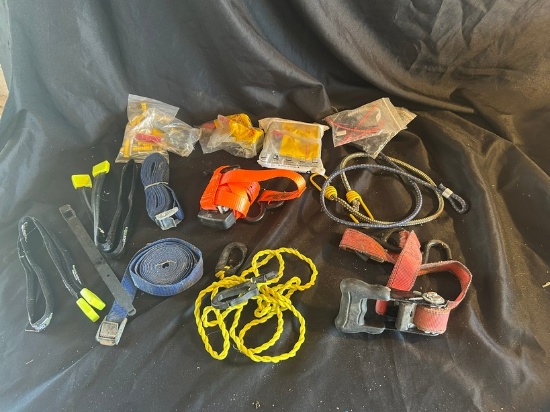 LOT ASSORTED STRAPS, ETC